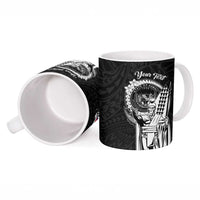 Personalized Hawaii King Kamehameha Ceramic Mug Flag Polynesian Pattern