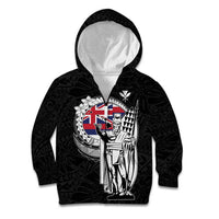 Personalized Hawaii King Kamehameha Kid Hoodie Flag Polynesian Pattern