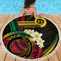 Vanuatu Independence Day Beach Blanket Yumi 46th Hapi Indipendens Dei LT01 - Polynesian Pride