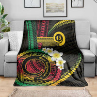Vanuatu Independence Day Blanket Yumi 46th Hapi Indipendens Dei LT01 - Polynesian Pride