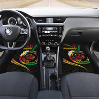 Vanuatu Independence Day Car Mats Yumi 46th Hapi Indipendens Dei LT01 Set 2pcs - Front Black - Polynesian Pride