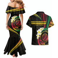 Vanuatu Independence Day Couples Matching Mermaid Dress and Hawaiian Shirt Yumi 45th Hapi Indipendens Dei LT01