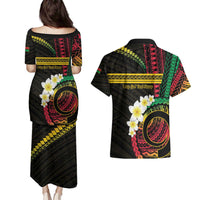 Vanuatu Independence Day Couples Matching Puletasi and Hawaiian Shirt Yumi 45th Hapi Indipendens Dei LT01