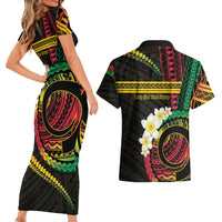 Vanuatu Independence Day Couples Matching Short Sleeve Bodycon Dress and Hawaiian Shirt Yumi 46th Hapi Indipendens Dei LT01 - Polynesian Pride