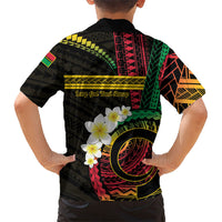 Vanuatu Independence Day Family Matching Long Sleeve Bodycon Dress and Hawaiian Shirt Yumi 46th Hapi Indipendens Dei LT01 - Polynesian Pride