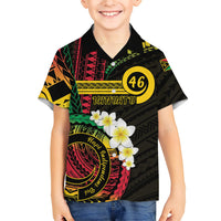 Vanuatu Independence Day Family Matching Long Sleeve Bodycon Dress and Hawaiian Shirt Yumi 46th Hapi Indipendens Dei LT01 Son's Shirt Black - Polynesian Pride