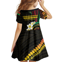 Vanuatu Independence Day Family Matching Off The Shoulder Long Sleeve Dress and Hawaiian Shirt Yumi 46th Hapi Indipendens Dei LT01 - Polynesian Pride