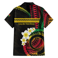 Vanuatu Independence Day Family Matching Off The Shoulder Long Sleeve Dress and Hawaiian Shirt Yumi 46th Hapi Indipendens Dei LT01 - Polynesian Pride