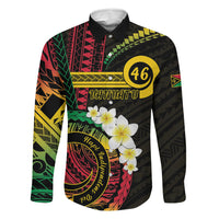 Vanuatu Independence Day Family Matching Off The Shoulder Long Sleeve Dress and Hawaiian Shirt Yumi 46th Hapi Indipendens Dei LT01 Dad's Shirt - Long Sleeve Black - Polynesian Pride