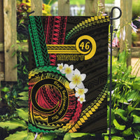 Vanuatu Independence Day Garden Flag Yumi 46th Hapi Indipendens Dei LT01 Garden Flag Black - Polynesian Pride