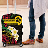 Vanuatu Independence Day Luggage Cover Yumi 46th Hapi Indipendens Dei LT01 Black - Polynesian Pride