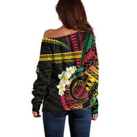 Vanuatu Independence Day Off Shoulder Sweater Yumi 46th Hapi Indipendens Dei LT01 - Polynesian Pride