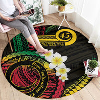 Vanuatu Independence Day Round Carpet Yumi 46th Hapi Indipendens Dei LT01 - Polynesian Pride