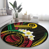 Vanuatu Independence Day Round Carpet Yumi 46th Hapi Indipendens Dei LT01 - Polynesian Pride
