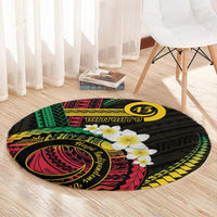 Vanuatu Independence Day Round Carpet Yumi 46th Hapi Indipendens Dei LT01 - Polynesian Pride