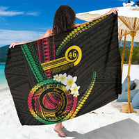 Vanuatu Independence Day Sarong Yumi 46th Hapi Indipendens Dei LT01 One Size 44 x 66 inches Black - Polynesian Pride