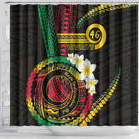 Vanuatu Independence Day Shower Curtain Yumi 46th Hapi Indipendens Dei LT01 - Polynesian Pride