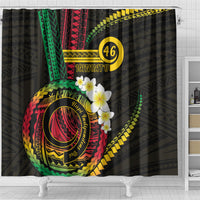 Vanuatu Independence Day Shower Curtain Yumi 46th Hapi Indipendens Dei LT01 - Polynesian Pride