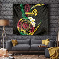 Vanuatu Independence Day Tapestry Yumi 46th Hapi Indipendens Dei LT01 Black - Polynesian Pride