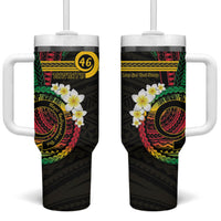 Vanuatu Independence Day Tumbler With Handle Yumi 46th Hapi Indipendens Dei LT01 One Size: 40 oz Black - Polynesian Pride