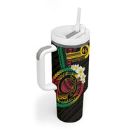 Vanuatu Independence Day Tumbler With Handle Yumi 46th Hapi Indipendens Dei LT01 - Polynesian Pride