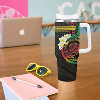 Vanuatu Independence Day Tumbler With Handle Yumi 46th Hapi Indipendens Dei LT01 - Polynesian Pride