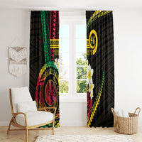 Vanuatu Independence Day Window Curtain Yumi 46th Hapi Indipendens Dei LT01 - Polynesian Pride