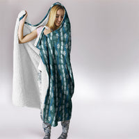 Pikake Maile Tiare Lei Hooded Blanket Polu Lauhala Pattern