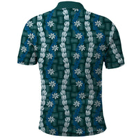 Pikake Maile Tiare Lei Polo Shirt Polu Lauhala Pattern LT01 - Polynesian Pride