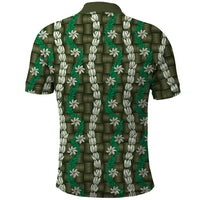 Pikake Maile Tiare Lei Polo Shirt Omaomao Lauhala Pattern LT01 - Polynesian Pride