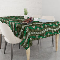 Pikake Maile Tiare Lei Tablecloth Omaomao Lauhala Pattern
