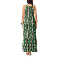 Pikake Maile Tiare Lei Tank Maxi Dress Omaomao Lauhala Pattern LT01 - Polynesian Pride