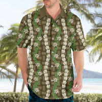 Pikake Maile Tiare Lei Hawaiian Shirt Natural Lauhala Pattern LT01 - Polynesian Pride