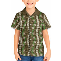 Pikake Maile Tiare Lei Hawaiian Shirt Natural Lauhala Pattern LT01 - Polynesian Pride