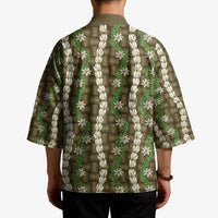 Pikake Maile Tiare Lei Kimono Natural Lauhala Pattern