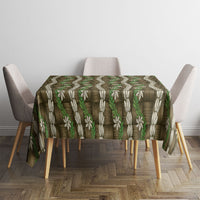 Pikake Maile Tiare Lei Tablecloth Natural Lauhala Pattern