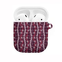 Pikake Maile Tiare Lei AirPods Case Akala Lauhala Pattern