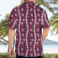Pikake Maile Tiare Lei Hawaiian Shirt Akala Lauhala Pattern