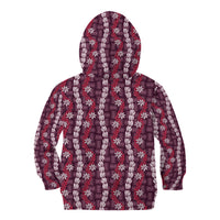 Pikake Maile Tiare Lei Kid Hoodie Akala Lauhala Pattern