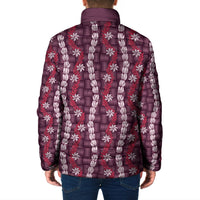 Pikake Maile Tiare Lei Padded Jacket Akala Lauhala Pattern