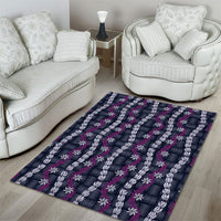 Pikake Maile Tiare Lei Area Rug Poni Lauhala Pattern