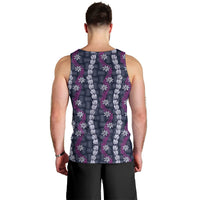 Pikake Maile Tiare Lei Men Tank Top Poni Lauhala Pattern