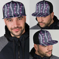 Pikake Maile Tiare Lei Mesh Trucker Cap Poni Lauhala Pattern