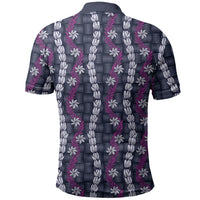 Pikake Maile Tiare Lei Polo Shirt Poni Lauhala Pattern LT01 - Polynesian Pride