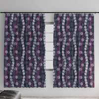 Pikake Maile Tiare Lei Window Curtain Poni Lauhala Pattern