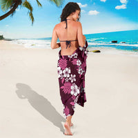 Hawaiian Hibiscus Tribal Floral Pink Sarong Polynesian Tapa Pattern - Polynesian Pride