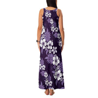 Hawaiian Hibiscus Tribal Floral Purple Family Matching Tank Maxi Dress and Hawaiian Shirt Polynesian Tapa Pattern LT01 - Polynesian Pride