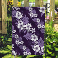 Hawaiian Hibiscus Tribal Floral Purple Garden Flag Polynesian Tapa Pattern LT01 Garden Flag Purple - Polynesian Pride