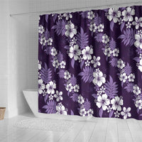 Hawaiian Hibiscus Tribal Floral Purple Shower Curtain Polynesian Tapa Pattern LT01 - Polynesian Pride