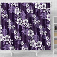 Hawaiian Hibiscus Tribal Floral Purple Shower Curtain Polynesian Tapa Pattern LT01 - Polynesian Pride